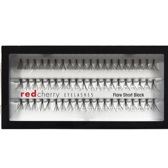 RED CHERRY SHORT FLARES INDIVIDUAL LASHES - Picture 1 of 2